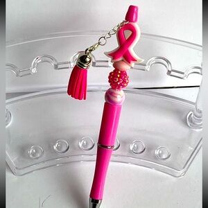 Pink Bling Breast Cancer Survivor Handmade Writing Pen